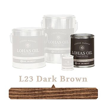 国産自然塗料 LOHAS material（ロハスマテリアル） LOHAS OIL（ロハスオイル） カラー L23：ダークブラウン