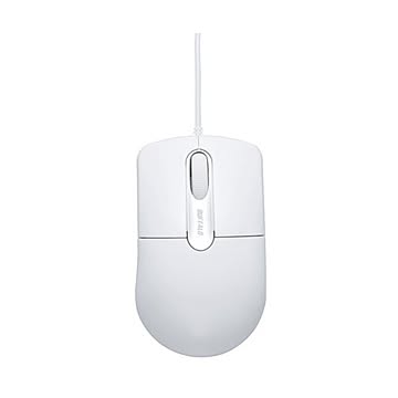 まとめバッファロー 有線光学式マウス 静音3ボタン Mサイズ ホワイト BSMOU27SMWH 1個×5セット