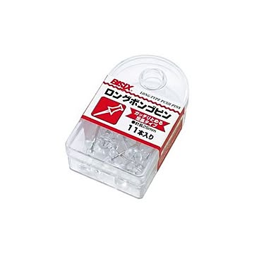 （まとめ）ミツヤ ロングボンゴピン BX1‐4‐T 透明 【×30セット】