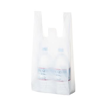 （まとめ） TANOSEE 乳白レジ袋 20号ヨコ210×タテ460×マチ幅130mm 1パック（100枚） 【×30セット】