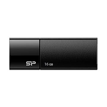 （まとめ）シリコンパワーUSB2.0フラッシュメモリ Ultima U05 16GB ブラック SP016GBUF2U05V1K 1個【×5セット】