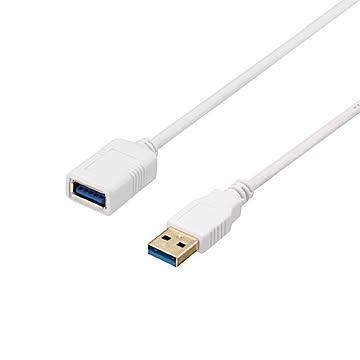 バッファロー（サプライ） USB3.2 Gen1 ケーブル 延長用 A-A 2m ホワイト BU3AA20WH