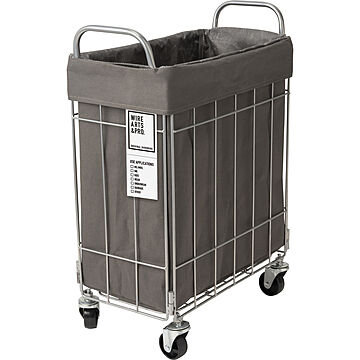 【BRID】 FOLDING LAUNDRY SQUARE BASKET with CASTER 28L