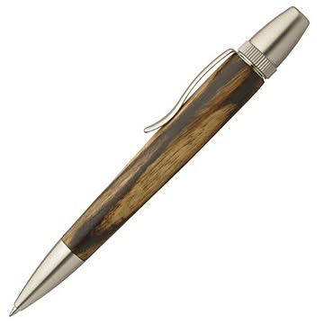 日本製 銘木 ハンドメイドボールペン 黒柿／くろかき