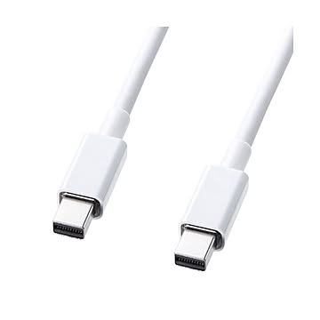 （まとめ）サンワサプライ ミニDisplayPortケーブル1m KC-DPMM1W×2セット