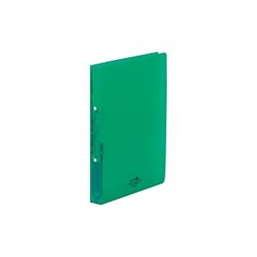 (業務用10セット) LIHITLAB ツイストリング式ファイル 【A4/2穴】 タテ型 F5005-7 緑