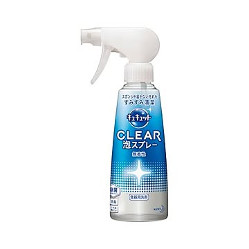 （まとめ） 花王 キュキュット クリア泡スプレー 無香料 本体 300ml 【×10セット】