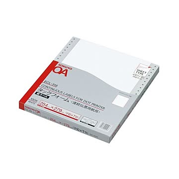 コクヨ 連続伝票用紙（タックフォーム）横10×縦11インチ（254.0×279.4mm）1片 ECL-316 1パック（100シート）
