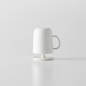 マーナ 公式 コップ取っ手付き スタンドセット W613 ホワイト