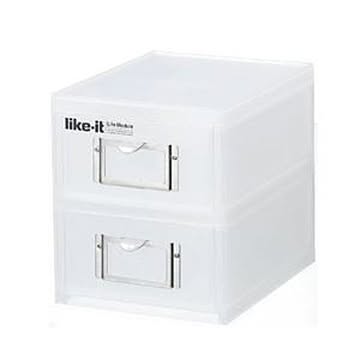 レターケース/収納ケース ホワイト セット 浅 約幅145mm ライフモデュール A6ファイルユニット
