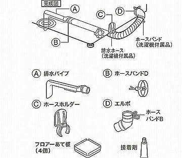 パナソニック N-MH2 真下排水キット 管理No. 4984824610033