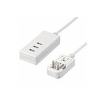 (まとめ)YAZAWA 海外用マルチ変換タップUSB3ポート HPM6USB3WH×3セット