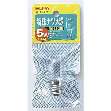（まとめ） ELPA 特殊ナツメ球 電球 5W E17 クリア G-123H 【×30セット】