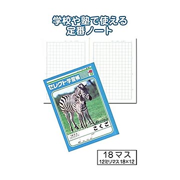 学習帳K-14-2こくご18マス12mm方眼 32-92310個セット