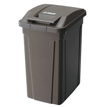 10個セット 45Lゴミ箱 ブラウン ロック式 ふた付き SPハンドル付き 屋外用