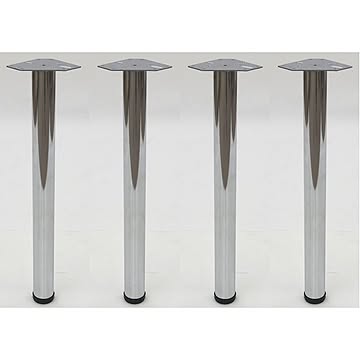 DIY用 テーブル脚【4本セット】 メッキタイプ スチール製 （日曜大工 インテリア家具 什器）※脚のみ【代引不可】