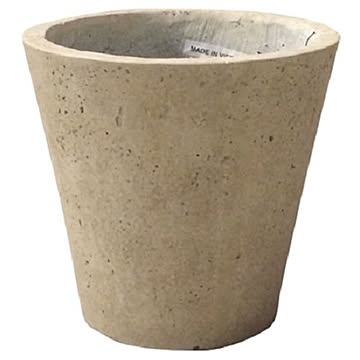 軽量コンクリート製植木鉢 フォリオ ソリッド クリーム 18cm 2個入り