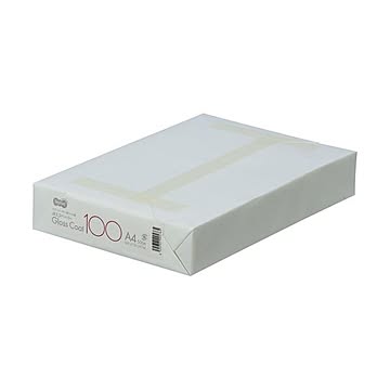 （まとめ） TANOSEE αエコグロスコート100 A4 100g 1冊（500枚） 【×2セット】