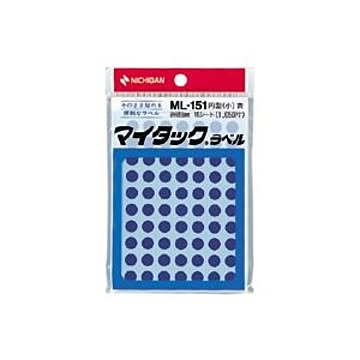 （まとめ） ニチバン カラーラベル 一般用 ML-151 一般用（単色） 8mm径 ML-1514 青 1P入 【×10セット】