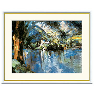 額絵 アヌシー湖 ポール・セザンヌ 52x42cm 三幸
