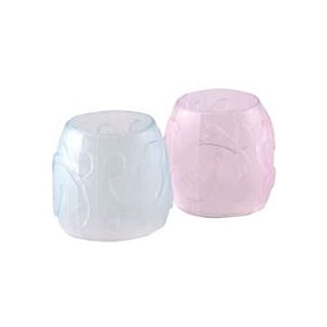 （まとめ） TANOSEE カラー指サック L ピンク3個・ブルー2個 1パック 【×30セット】