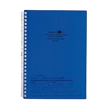 （まとめ） リヒトラブ AQUA DROPsツイストノート A5 24穴 B罫 藍 30枚 N-1658-11 1冊 ×30セット