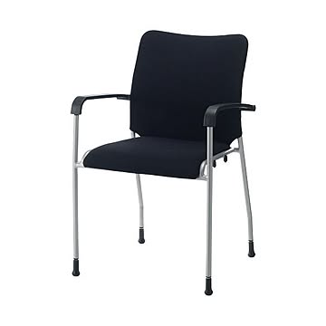ジョインテックス 会議イス GK-A31R 肘付 ブラック