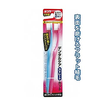 デンタルケアストレートカット（ふつう・2本入）日本製 12個セット 41-097