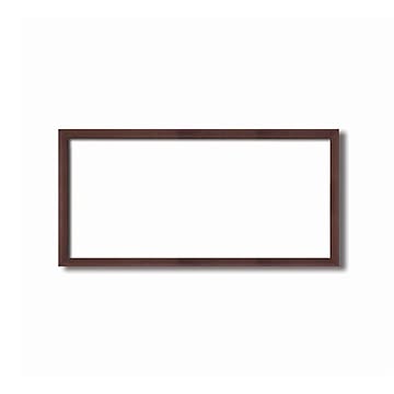 長方形額木製額 縦横兼用額 前面アクリル仕様 ■黒茶色長方形額（450×200mm）シタン色