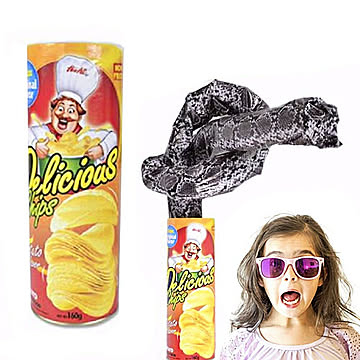 【在庫限り】玩具 ポテト お菓子 びっくり箱 飛び出す 蛇 バネ おもしろ パーティーグッズ スネーク ボックス 恐怖ボックス パニック 悪ふざけ ジョーク おもちゃ