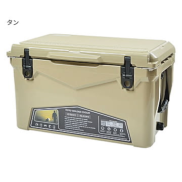 キュリアス ICE AGE クーラーボックス 45QT 42.6L タン 幅67x奥行41x高さ41cm