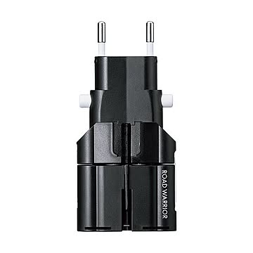 （まとめ）サンワサプライ 海外電源変換アダプタブラック TR-AD4BK 1個【×2セット】