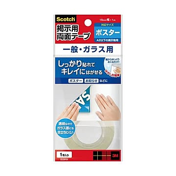 (まとめ) 3M スコッチ 掲示用テープ 一般・ガラス用 ロールタイプ 18mm×1m 859RN 1ロール  【×30セット】