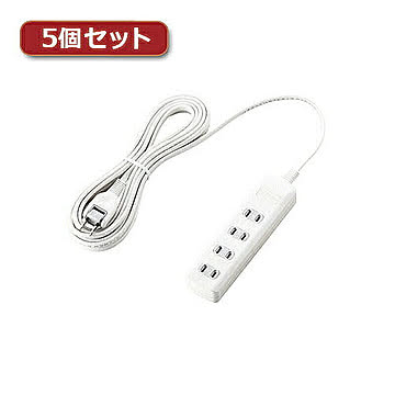 5個セットエレコム 雷ガードタップ T-K1A-2450WH T-K1A-2450WHX5 管理No. 4589452987788