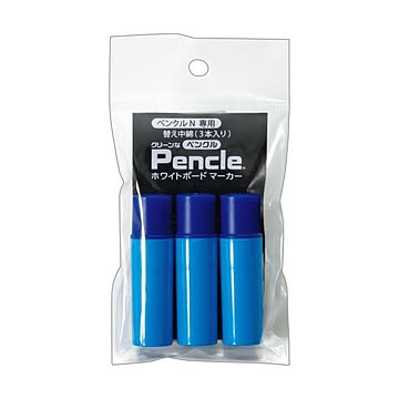 (まとめ) サニー クリーンなホワイトボードマーカーペンクルN専用替え中綿 青 SNPEN-2BX3 1パック（3本） 【×10セット】
