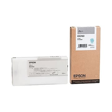 （まとめ） エプソン EPSON インクカートリッジ グレー 200ml ICGY63 1個 ×3セット