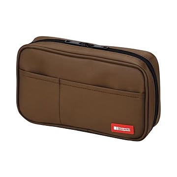 まとめ リヒトラブ ペンケースブックタイプ茶 A-7551-9 1個 ×10セット