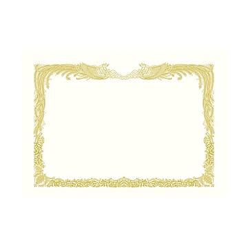 （まとめ） ササガワ 金箔賞状用紙 A4判 縦書用 白 5P 【×5セット】