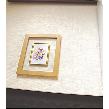透明フォトフレーム/写真立て 【ハガキサイズ対応】 いわさきちひろ 「蝶と子どもたちの幻想」 日本製