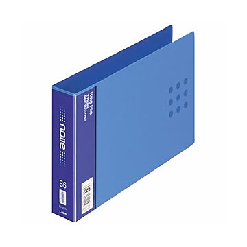 （まとめ）ライオン事務器 リングファイル(ノイル)B6ヨコ 2穴 210枚収容 背幅35mm ブルー RF-228n 1冊 【×20セット】