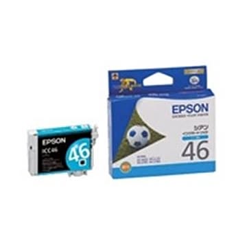(業務用5セット) EPSON エプソン インクカートリッジ 純正 ICC46 シアン(青)