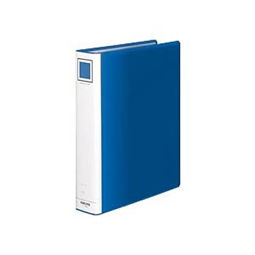 （まとめ）チューブファイル＜エコ＞ 片開き A4タテ 50mmとじ 青 10冊