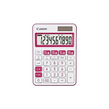 （まとめ）キヤノン ミニ卓上電卓 LS-105WUC-PK【×10セット】