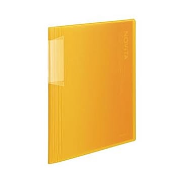 （まとめ）コクヨ クリヤーブック（ノビータ）固定式 B5タテ 20ポケット 背幅5〜40mm 黄 ラ-N21Y 1セット（10冊）【×3セット】