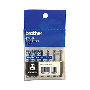 （まとめ） ブラザー BROTHER 使いきりタイプ補充インク 黒 PRINK6B 1パック（6本） 【×10セット】