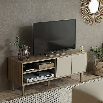 Rine バイカラーテレビボード ナチュラルホワイト m10804