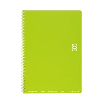 （まとめ）コクヨ ソフトリングノート（ドット入り罫線）セミB5 B罫 40枚 ライトグリーン ス-SV301BT-Lg 1セット（5冊）【×10セット】