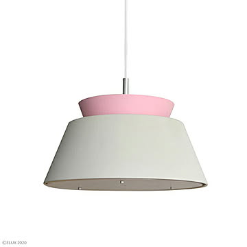 エルックス LARSEN 3灯ペンダントライト ライトグレー×ピンク
