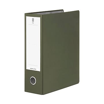 （まとめ）コクヨ チューブファイル(NEOS)A4タテ 800枚収容 80mmとじ 背幅95mm オリーブグリーン フ-NE680DG 1冊 【×5セット】