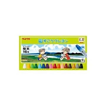 （まとめ）ぺんてる ずこうクレヨン 16色 PTCG1-16【×5セット】